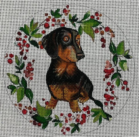 Holiday Dachshund (Mindys Needlepoint)