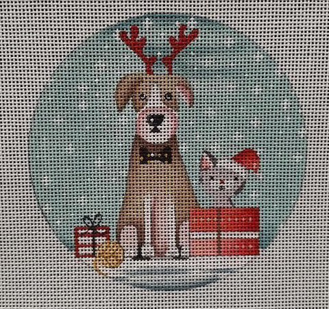 Holiday Dog and Cat (Mindys Needlepoint)