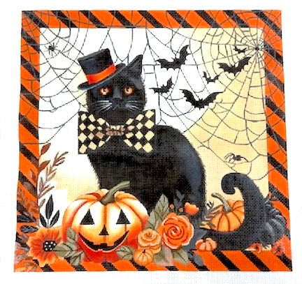 Black Cat in Hat (Painted Pony Designs)