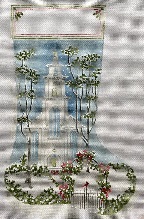 First Congregational Church Stocking (The Plum Stitchery)