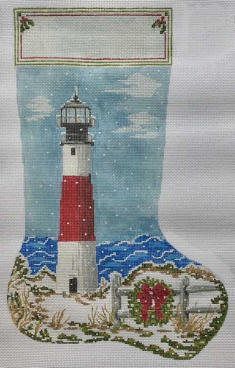 Sankaty Lighthouse Stocking (The Plum Stitchery)