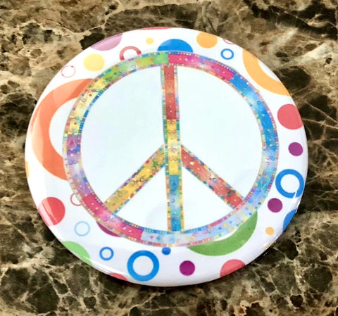 Peace Sign Button Needleminder (Stitchtent)