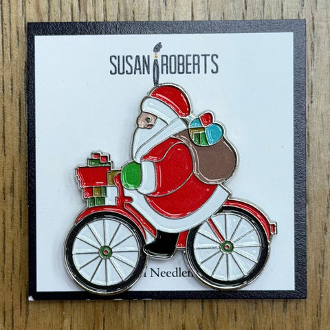 Santa Biking Needleminder (Susan Roberts)