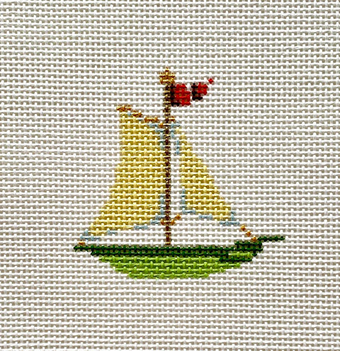 Victorian Christmas - Toy Sailboat (The Plum Stitchery)
