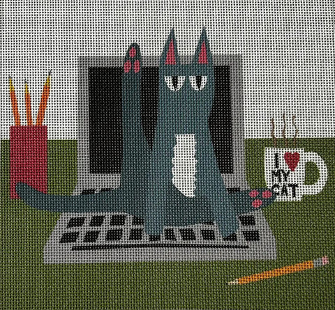 Cat on Computer (Collection Designs)