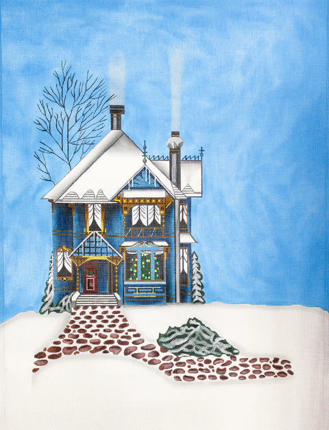 Blue Queen Anne House Picture (Leigh Designs)