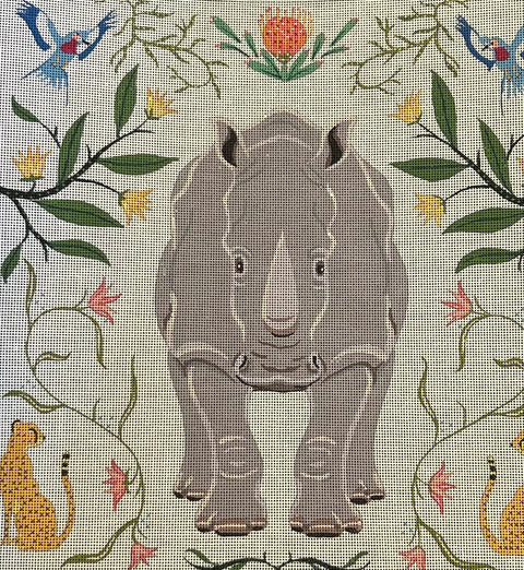 Rhino w/Botanicals (Collection Designs)