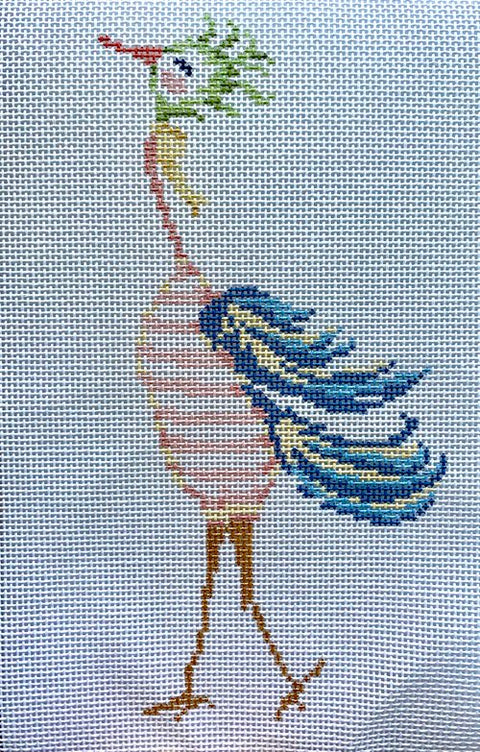 Strange Birds/Stripe (The Plum Stitchery)