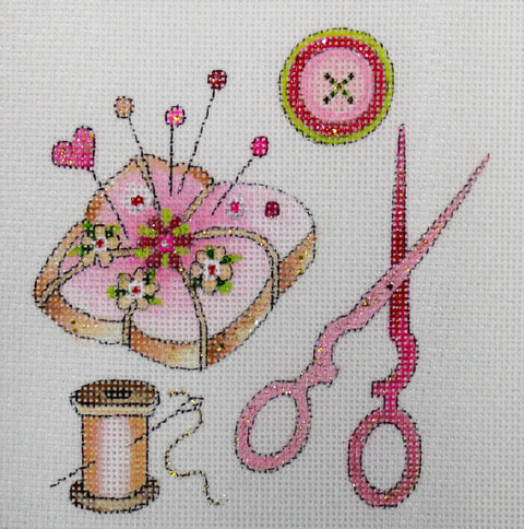 Pretty in Pink A - Sparkling Pin Cushion (Janice Gaynor)