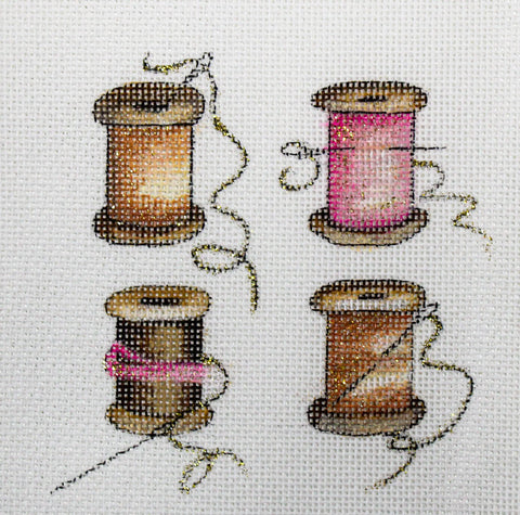 Pretty in Pink B - Sparkling Thread Spools (Janice Gaynor)