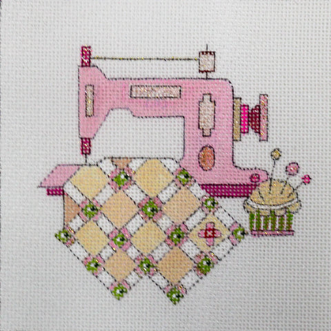 Pretty in Pink A - Sparkling Sewing Machine (Janice Gaynor)
