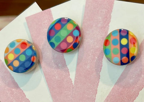 Multicolor Dots Ceramic Tile Needleminder (Stitchtent)