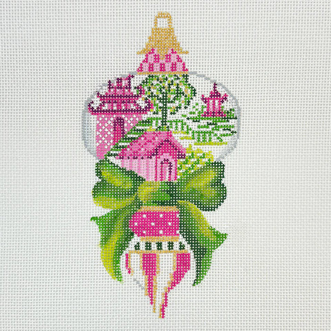 Pink Cantonese Double Ball (Kelly Clark Needlepoint)