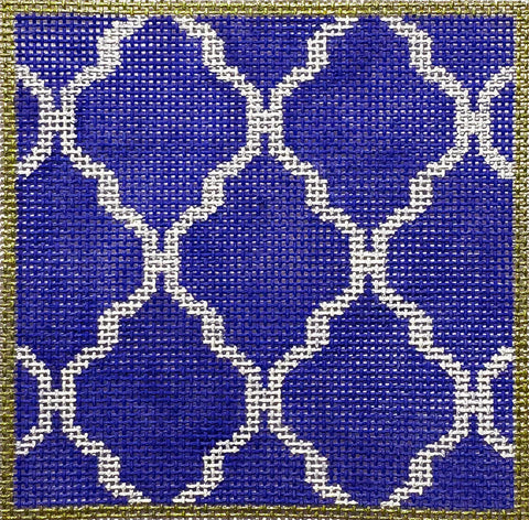 Cobalt Trellis (Kelly Clark Needlepoint)