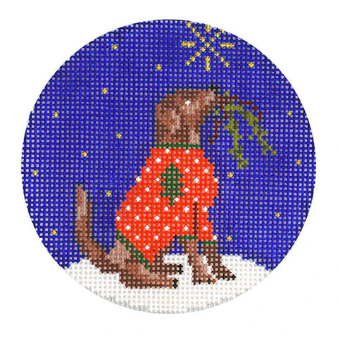 Midnight Chocolate Labrador Round (Kirk and Bradley)