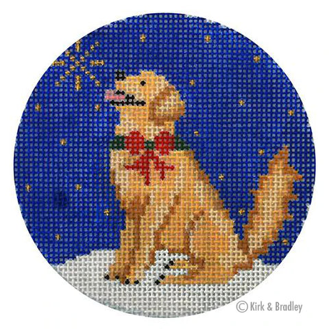 Midnight Golden Retriever Round (Kirk and Bradley)