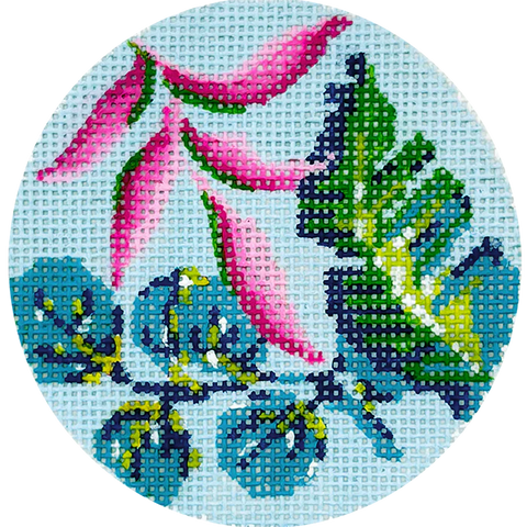 Aqua Teal Banana Leaf (Colonial Needle)