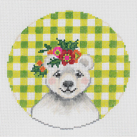Paul a Christmas Polar Bear (Kelly Clark Needlepoint)