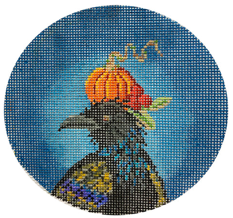 Harry a Halloween Raven (Kelly Clark Needlepoint)