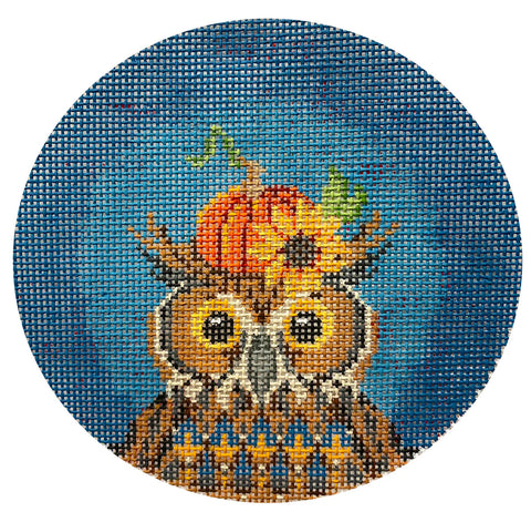 Oliver a Halloween Owl (Kelly Clark Needlepoint)