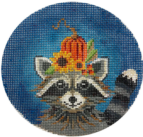 Richie a Halloween Racoon (Kelly Clark Needlepoint)