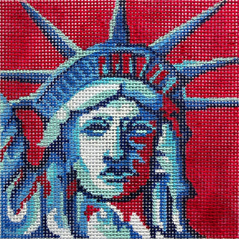 Lady Liberty | Red (Kelly Clark Needlepoint)