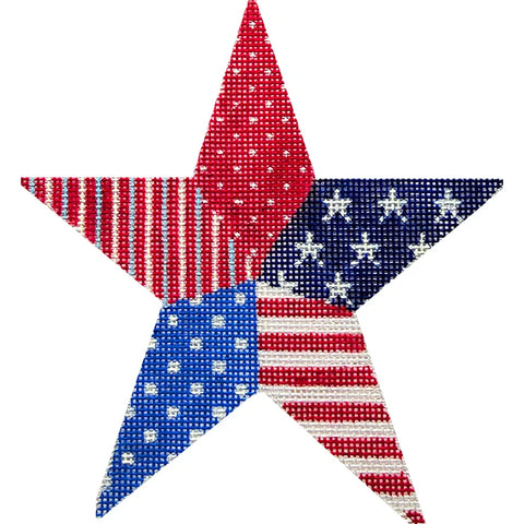Patterned Star (Kelly Clark Needlepoint)