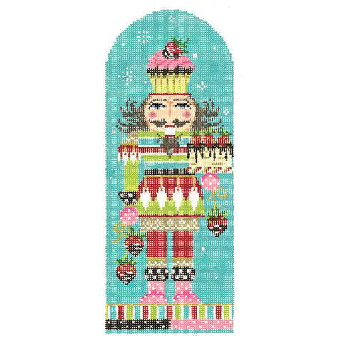 Strawberry Dessert Nutcracker Stitch Guide (Colonial Needle)