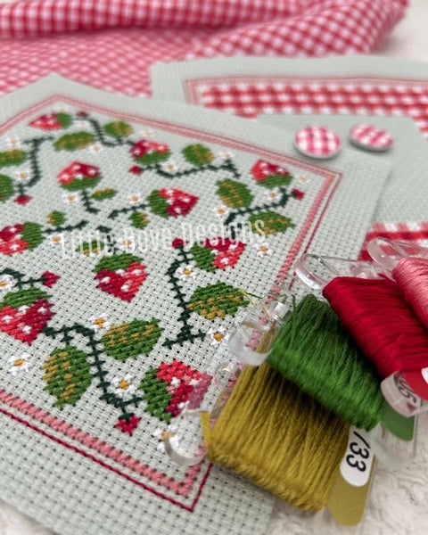 Strawberry Fayre Biscornu (Little Dove)
