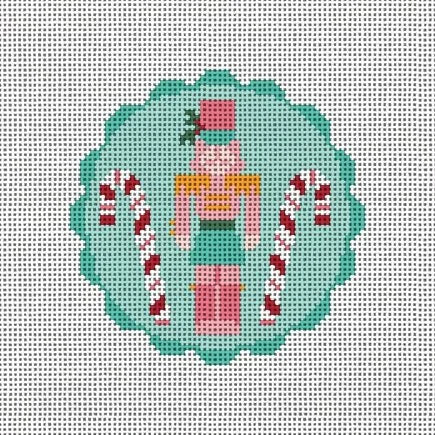 Nutcracker w/Candy Cane Round (Mary Cam Designs)