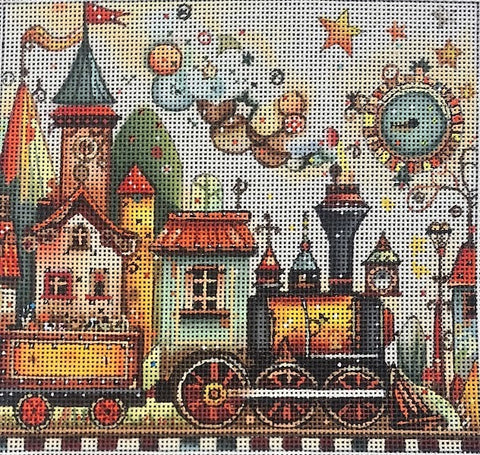 Whimsical Train 1 (Mindys Needlepoint)