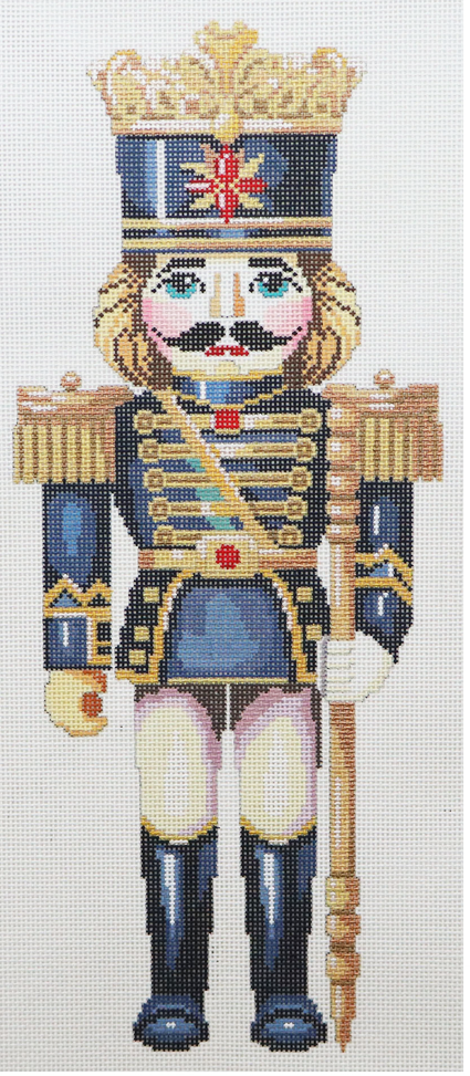 Blue Nutcracker - Stand Up (Lani's Needlepoint)