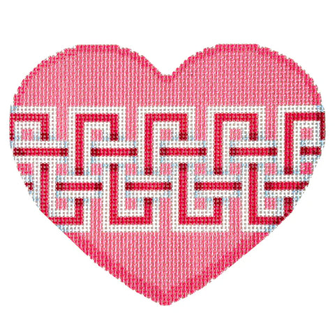 Key Border Large Heart (Needlepoint To Go)