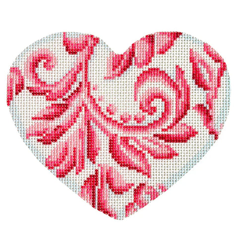 Damask Large Heart/Rose (Needlepoint To Go)