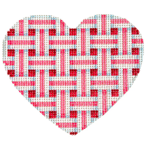 Woven Ribbon Medium Heart/Rose (Needlepoint To Go)