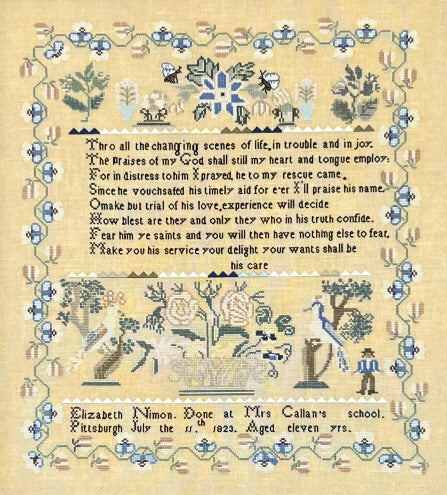 Elizabeth Nimon 1823 (Queentown Sampler Designs)