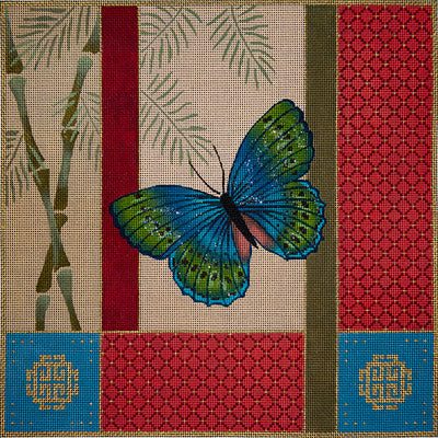 Butterfly, Bamboo & Coins (JP Needlepoint Designs)