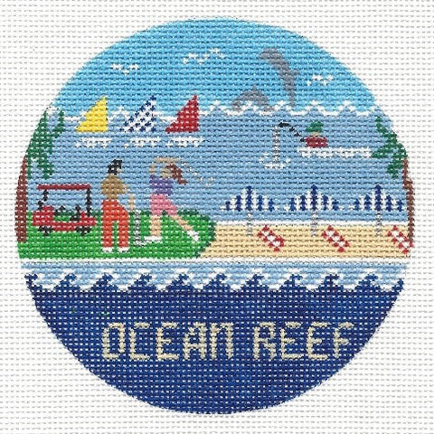 Ocean Reef Club, FL Round (Doolittle Stitchery)