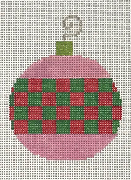 Red w/Green Checks Bauble (Pippin Designs)