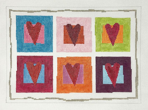 6 Hearts Bolster (Pippin Studios)