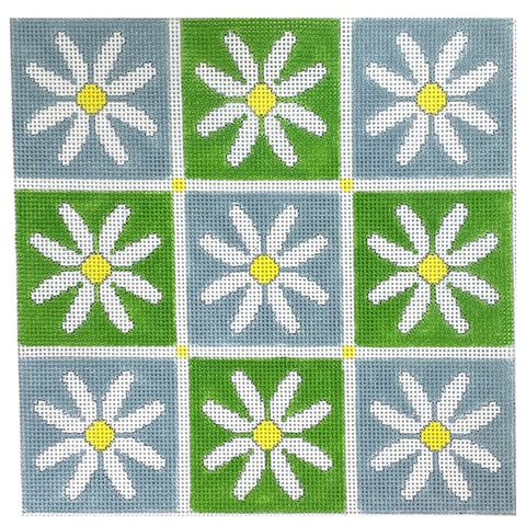 Daisy Pillow/Green and Blue 18M (Kristine Kingston)