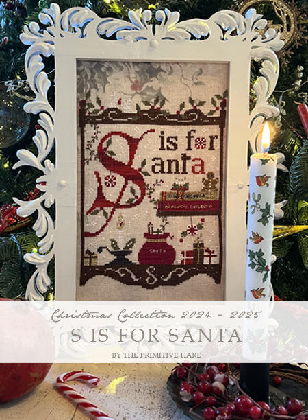 S Is For Santa (Primitive Hare)