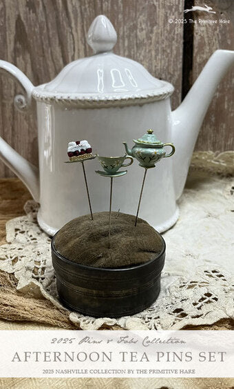Afternoon Tea Pins Set (Primitive Hare)