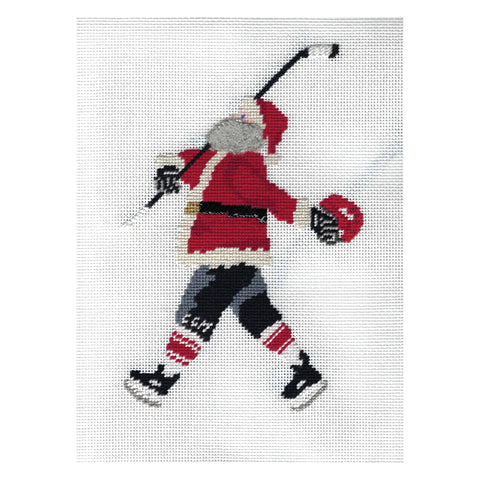 Santa Hockey Player (Stitchtent)