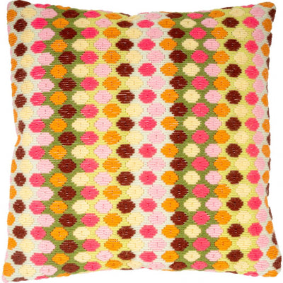 Retro Long Stitch Cushion (Vervaco)