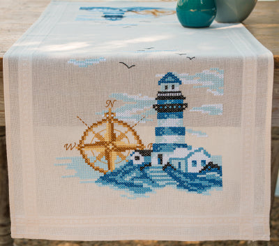 Navy Table Runner (Vervaco)