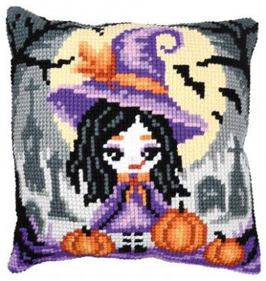 Halloween Girl Cushion (Vervaco)