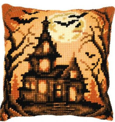 Halloween House Cushion (Vervaco)