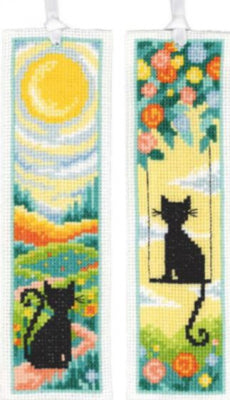2 Cats In The Garden Bookmarks (Vervaco)