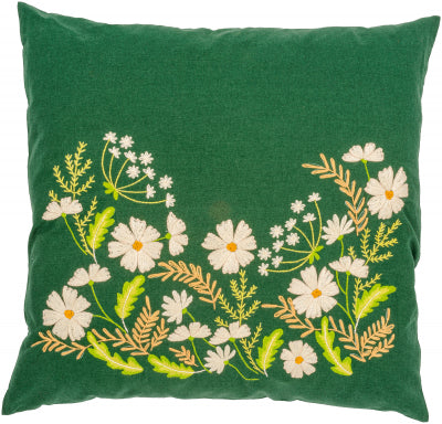White Floral Cushion (Vervaco)